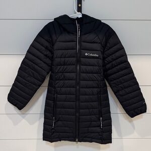 Kids Youth Columbia Black Hooded Down Omni-Heat Jacket XS (6/6x)
